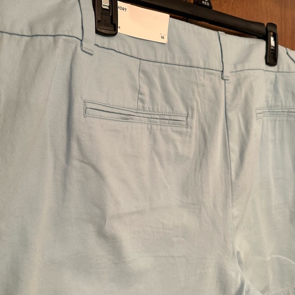 Loft Outlet Womens 16 Light Blue Mid Rose 6” Chino Shorts Cotton Twill - Picture 10 of 14